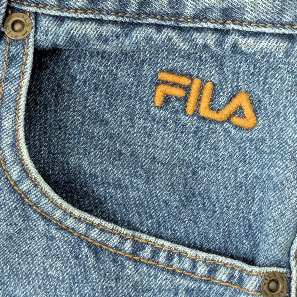 Rare to Find Vintage Fila High Rise Tapered Jeans Medium Wash For Women Size 20 - Picture 4 of 10